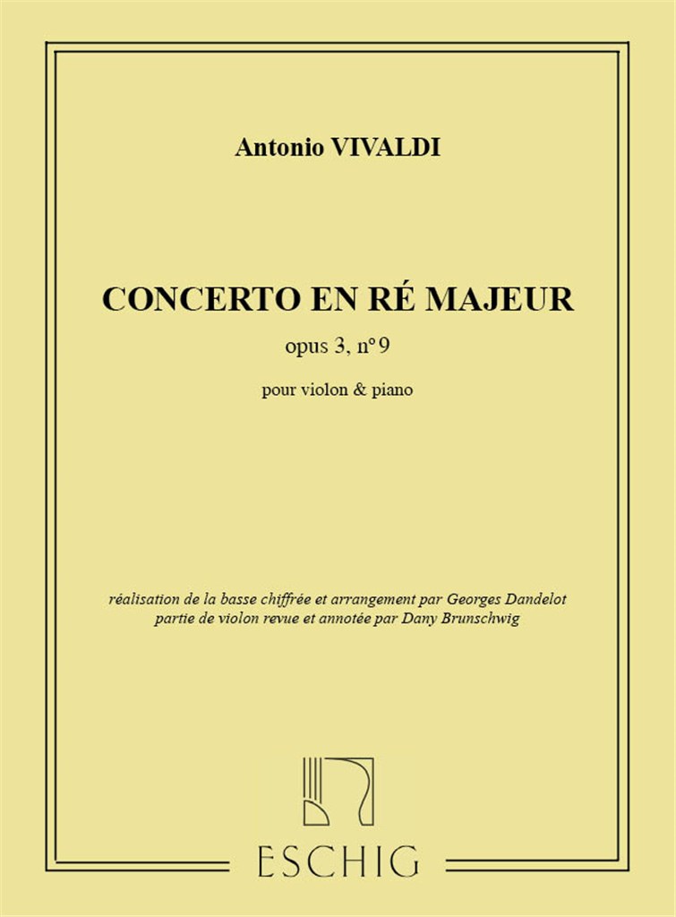 Concerto en Ré Majeur Op.3, N 9
